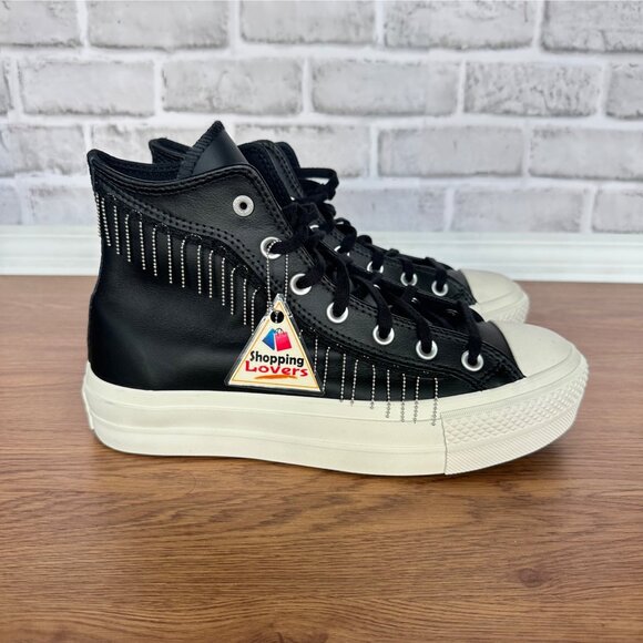 ⭐Converse Chuck Taylor All Star Platform Western Chain Sz 8 Womens Shoes A15473C - Picture 8 of 13